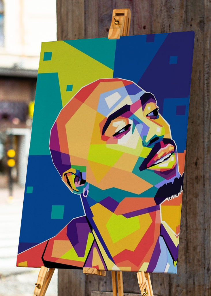 Tupac Shakur pop art stílus