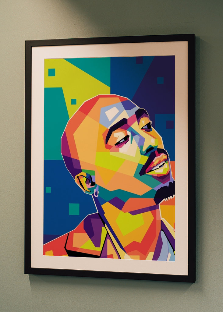 Tupac Shakur pop art stílus