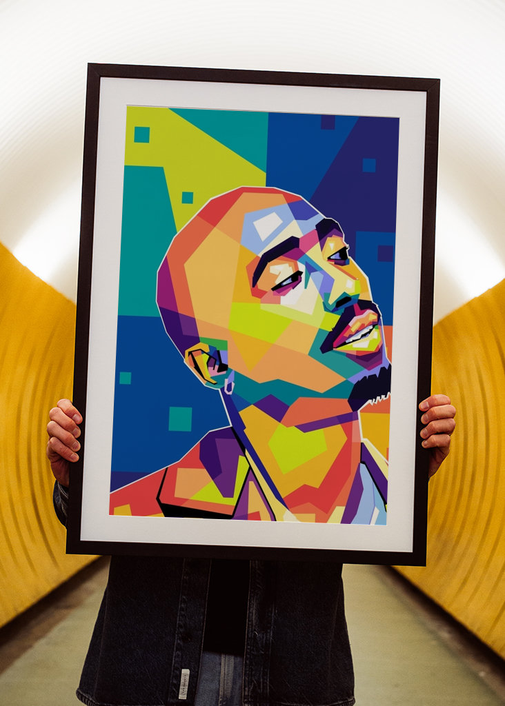 Tupac Shakur pop art stílus