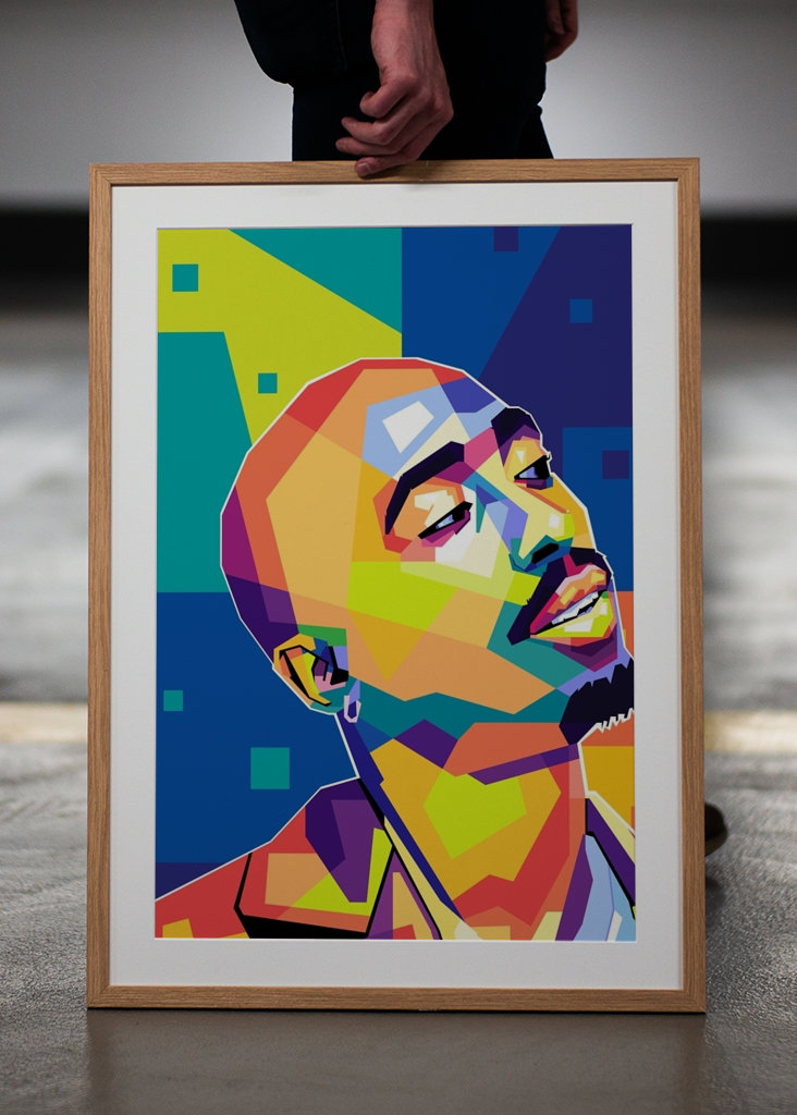 Tupac Shakur pop art stílus