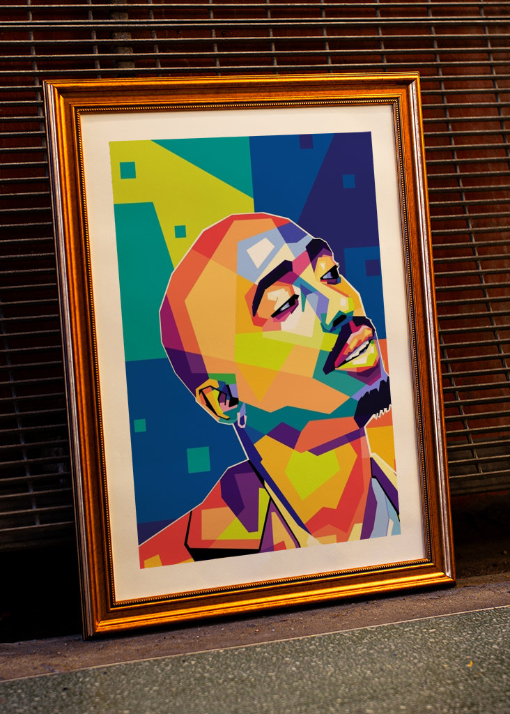 Tupac Shakur pop art stílus