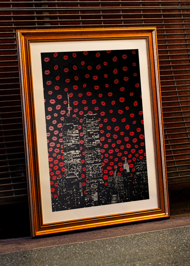 LOVE KISSES OVER NEW YORK