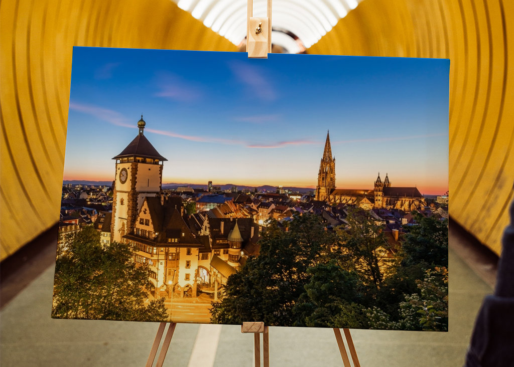 Friburgo in Brisgovia di sera