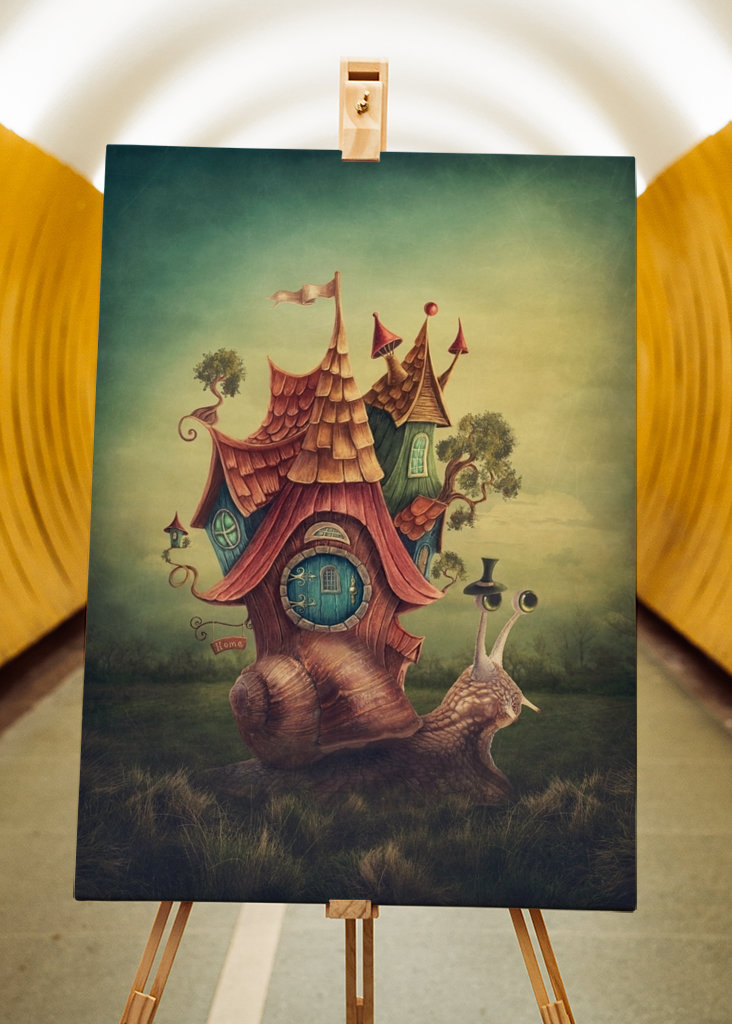 Söpö etana kantaa taloaan