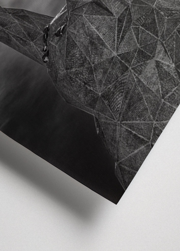 Ausgefallene Skulptur eines Mannes mit einem