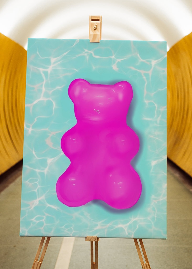 Różowy gumowaty basen