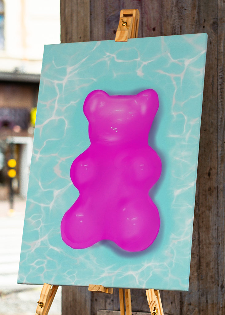 Różowy gumowaty basen