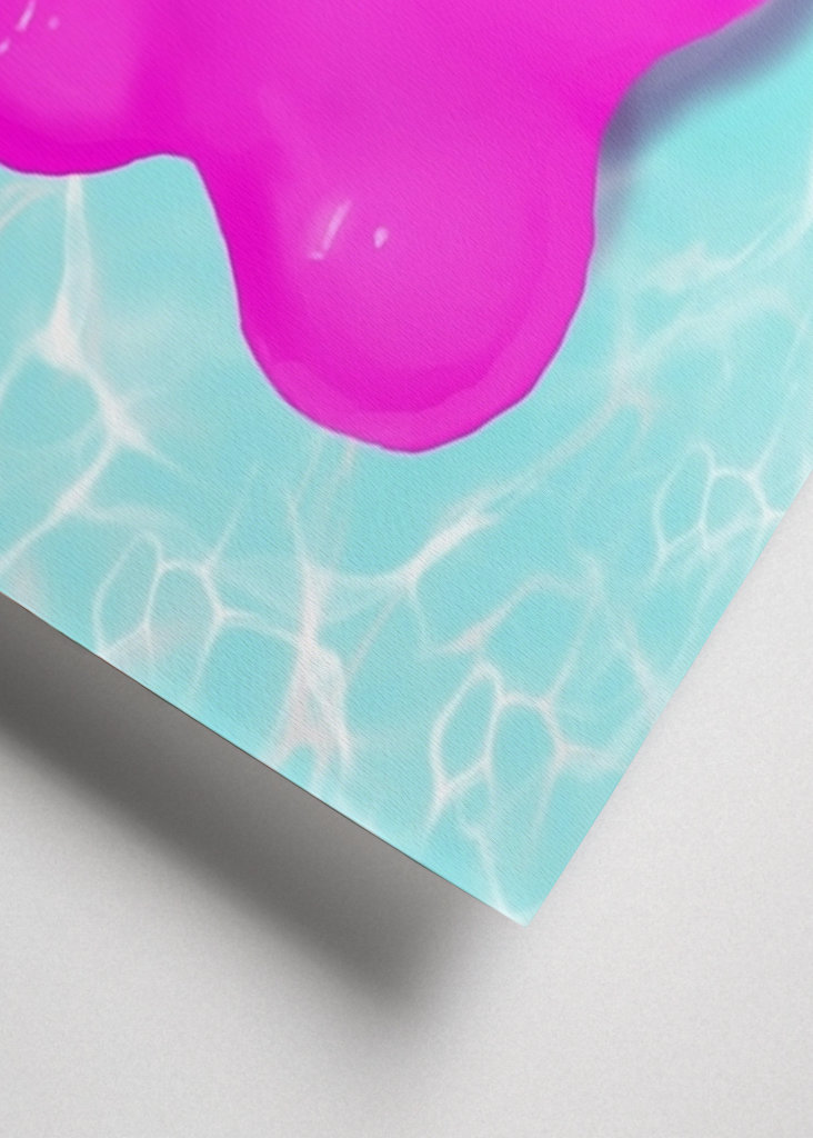 Różowy gumowaty basen