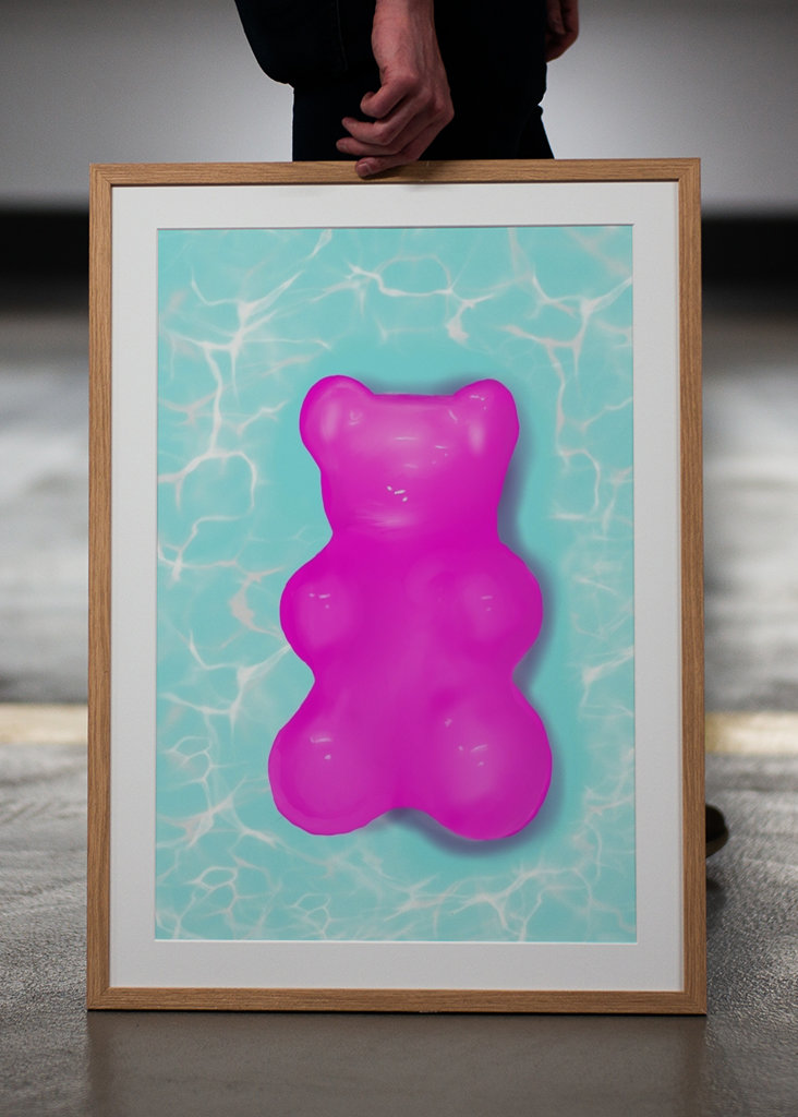 Różowy gumowaty basen