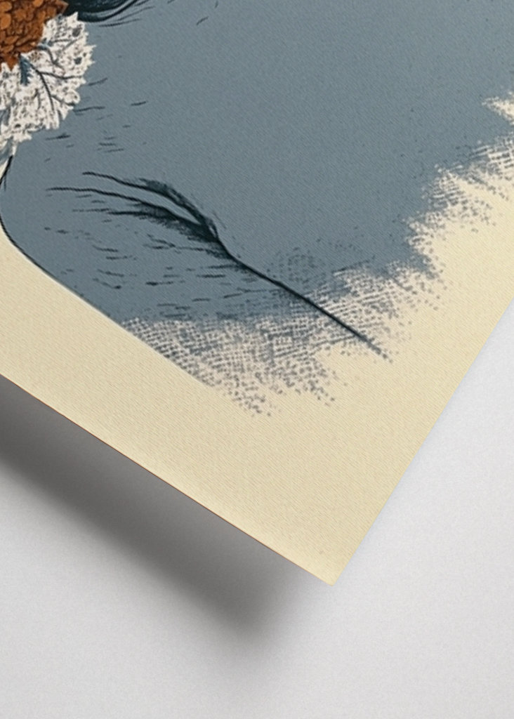 Woman with a flowery face