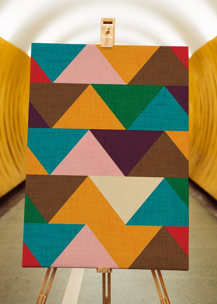 Kilim Chevron hnědá