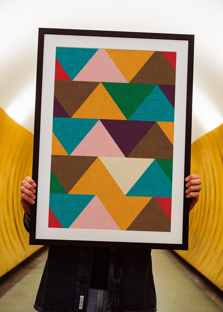 Kilim Chevron hnědá