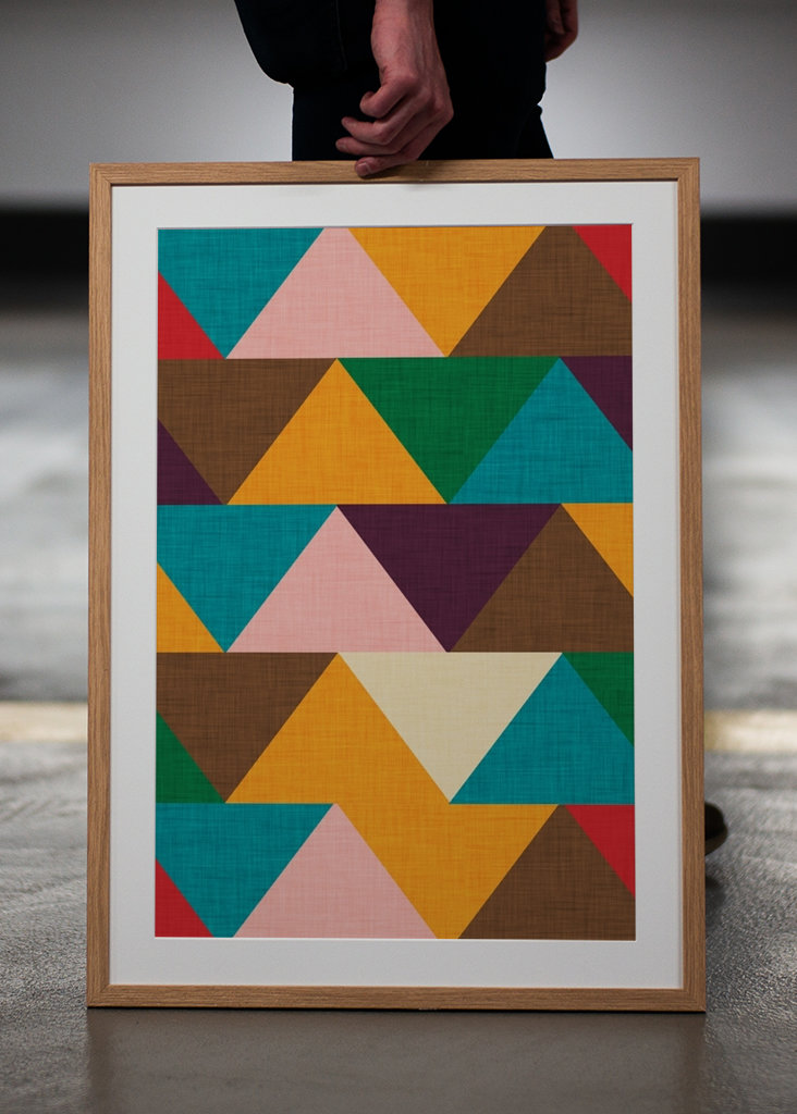 Kilim Chevron hnědá
