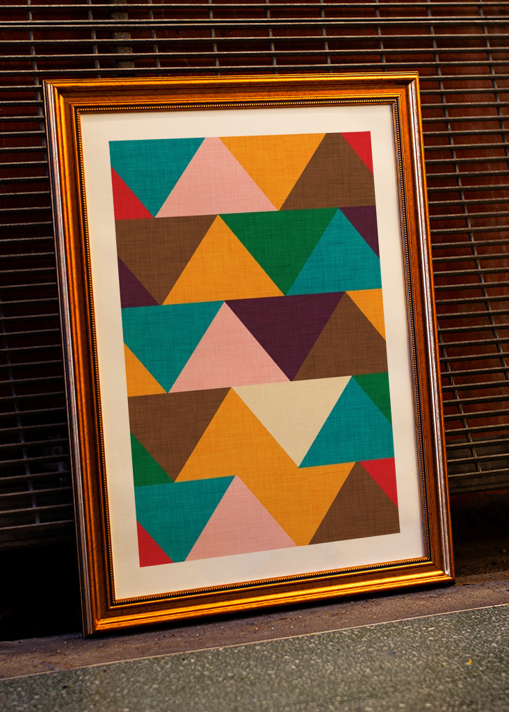 Kilim Chevron hnědá