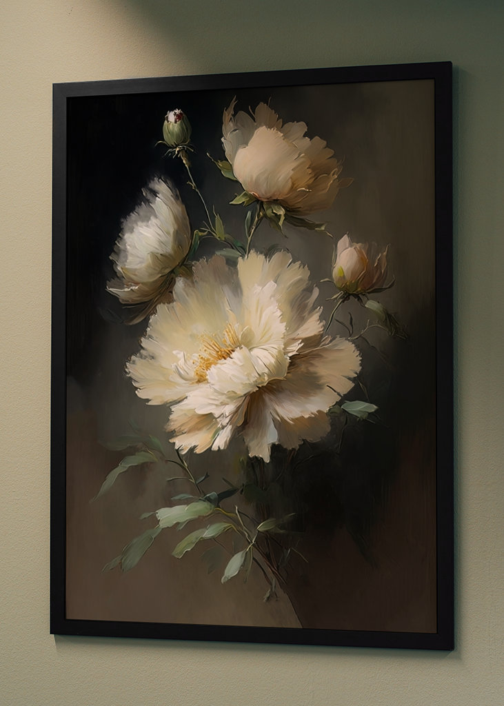 Bílá jarní květina Kresba