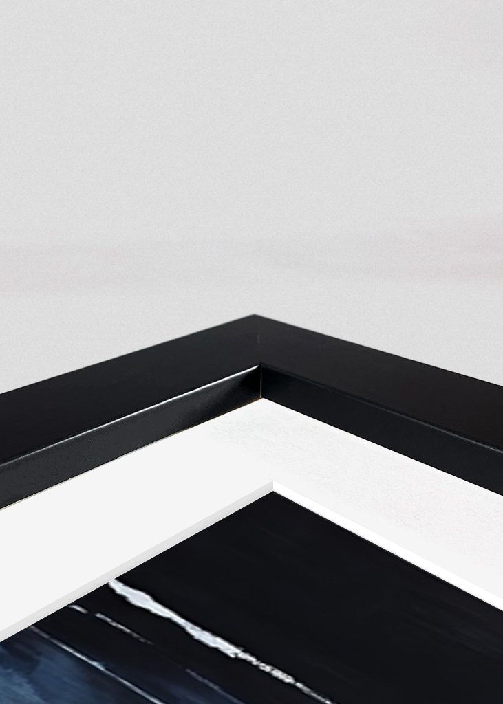 Modrá Bílá Černá Abstraktní Umění