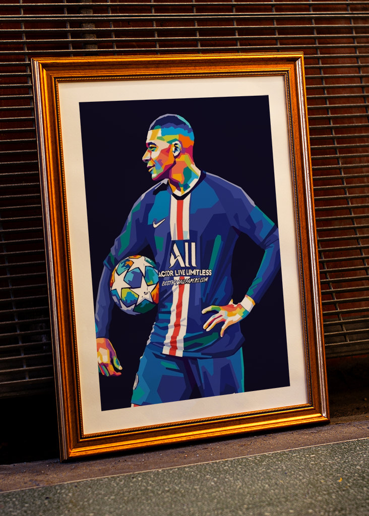 Kylian Mbappe Wpap Pop Art