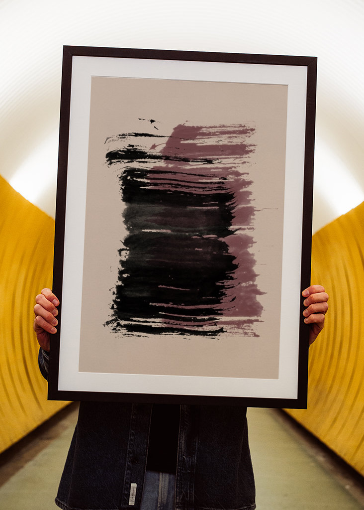 Strokes 10 | Black & Maroon