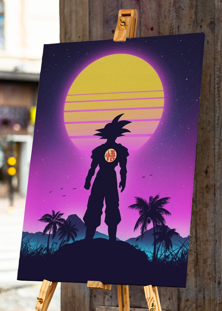 Goku Retro Synthwave Anime