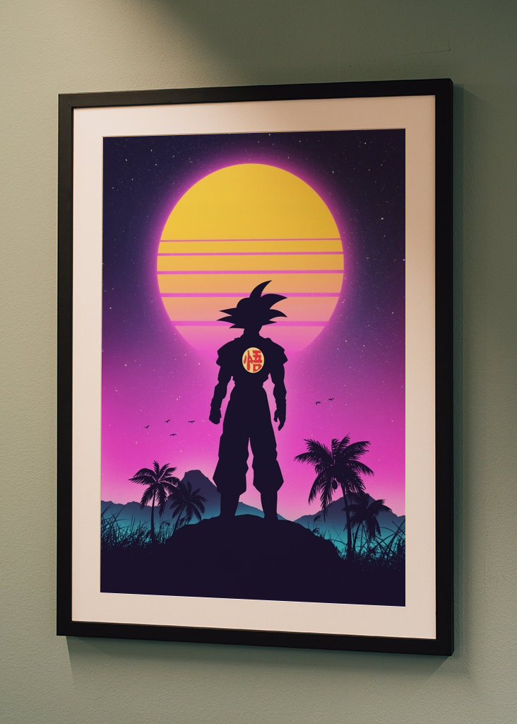 Goku Retro Synthwave Anime