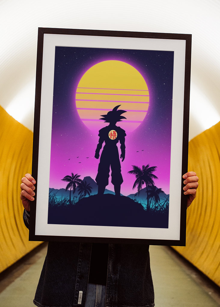Goku Retro Synthwave Anime
