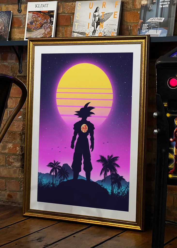 Goku Retro Synthwave Anime
