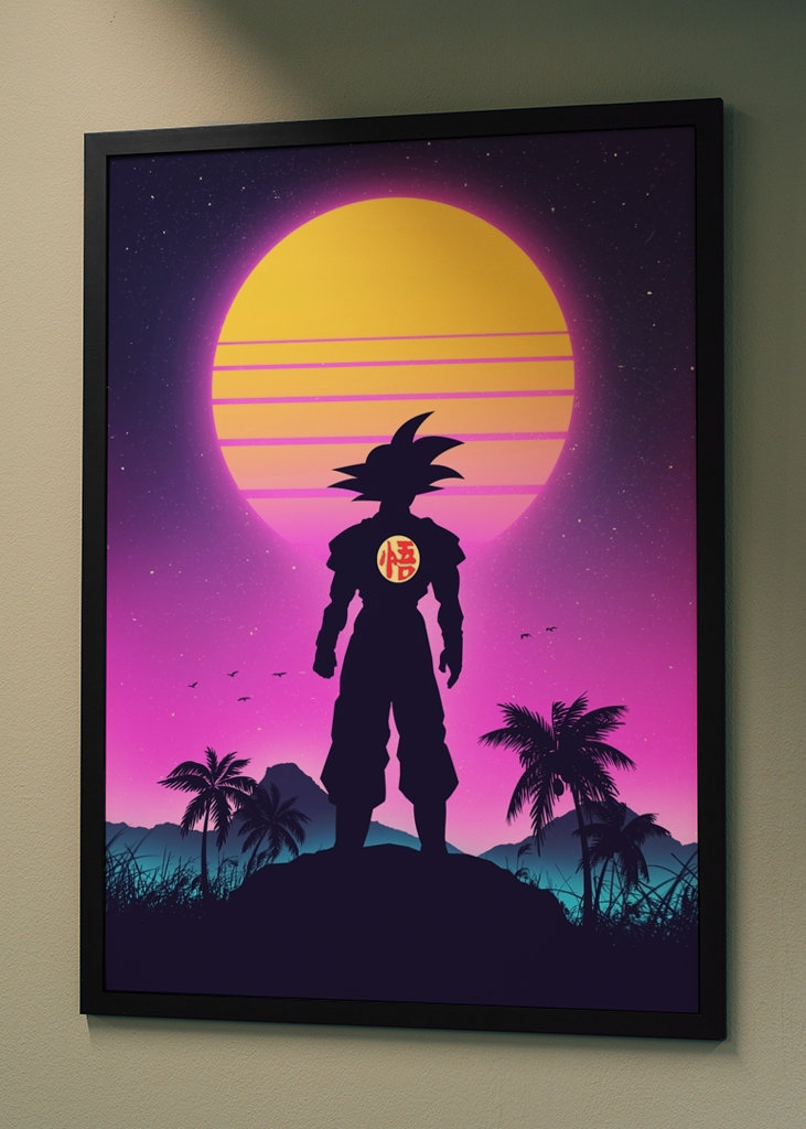 Goku Retro Synthwave Anime