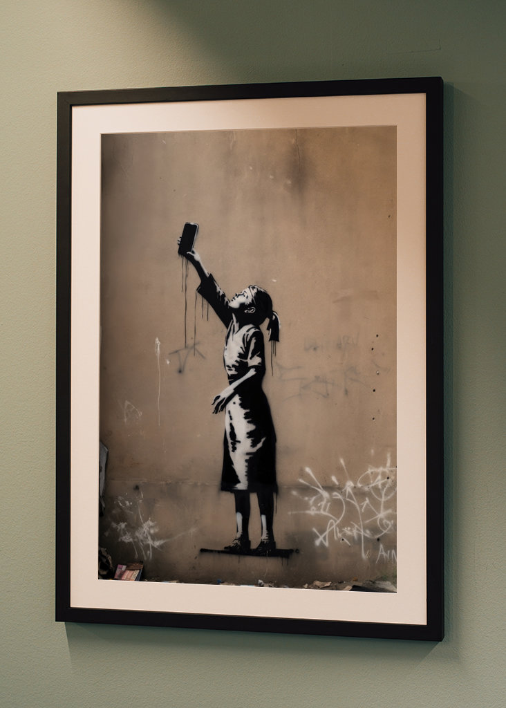 Smartphone ragazza x Banksy