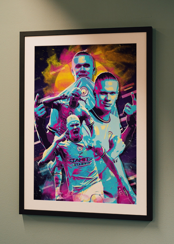 Erling Haaland retro style