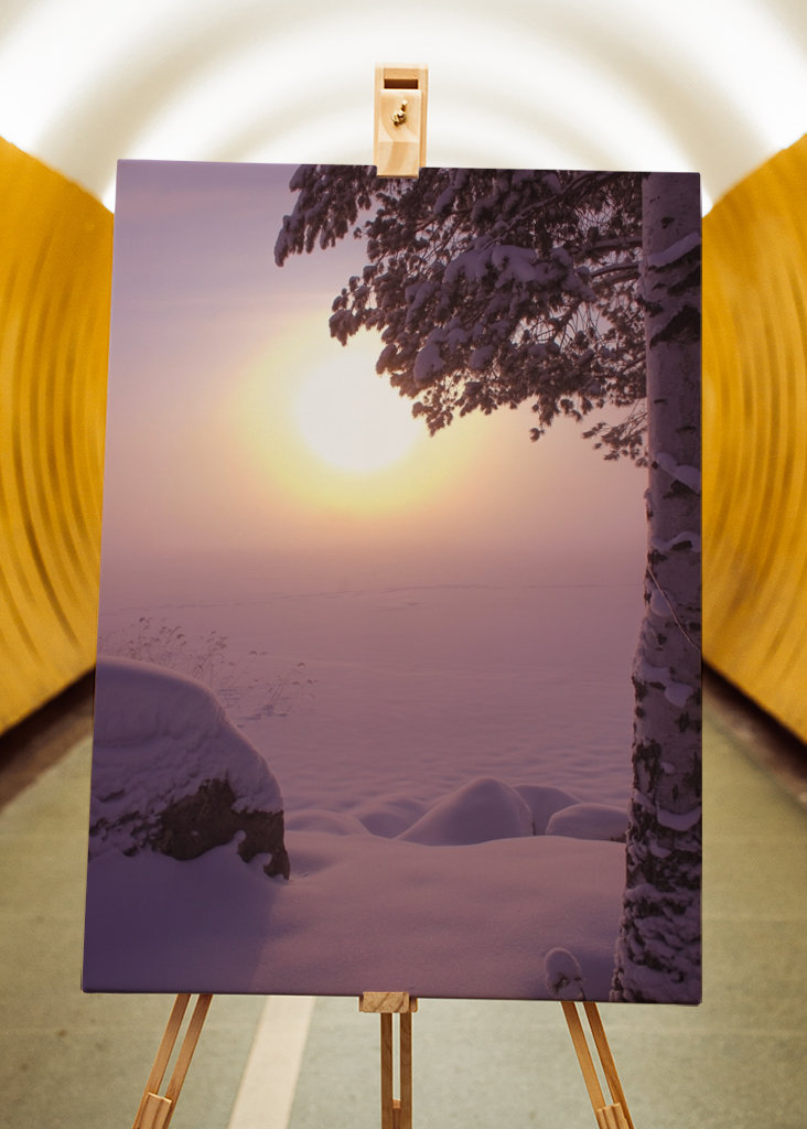 Mglisty mroźny dzień