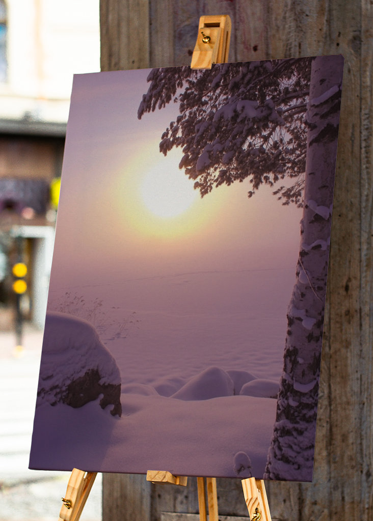 Mglisty mroźny dzień