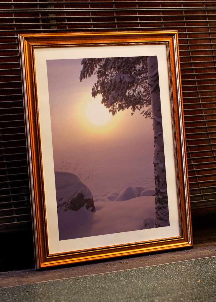 Mglisty mroźny dzień