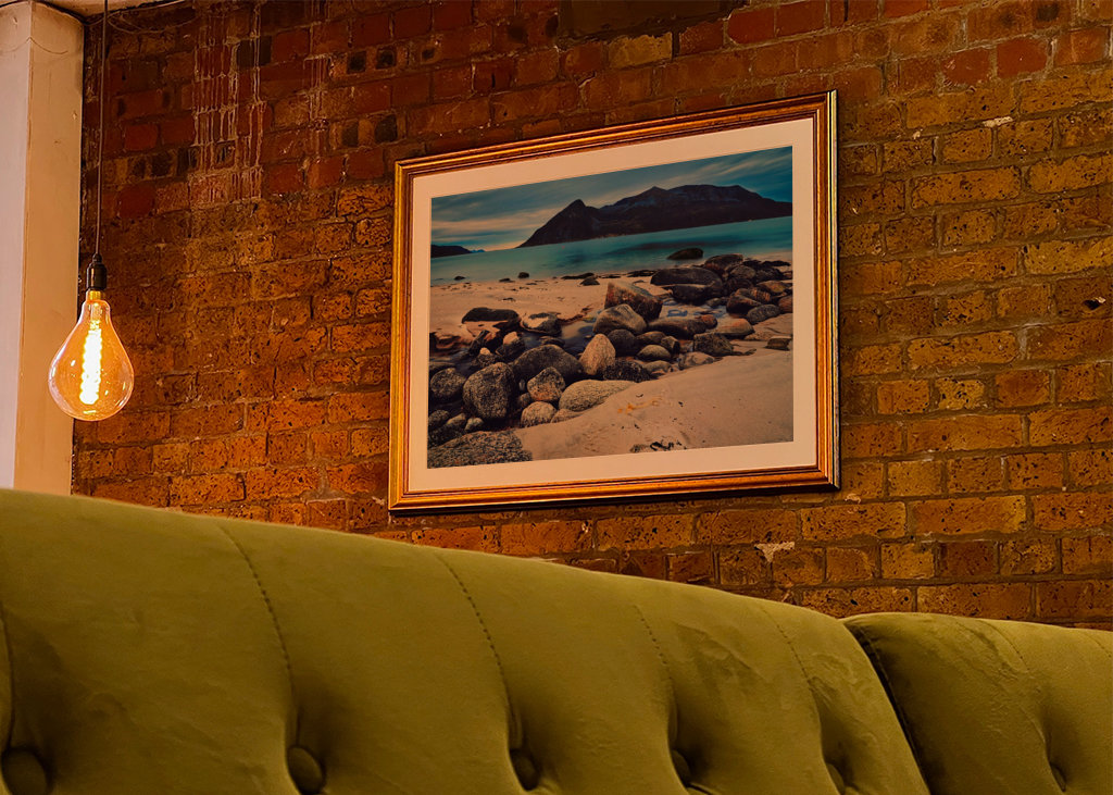 Strand nära Tromvik i Norge