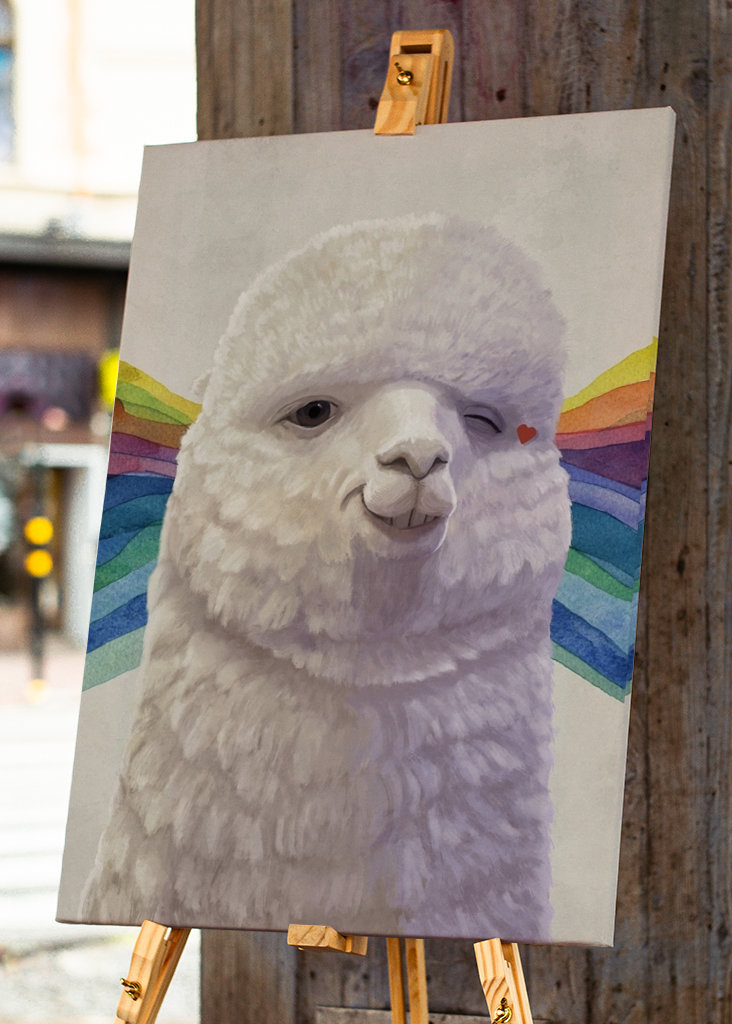 Knipogende Alpaca Meme