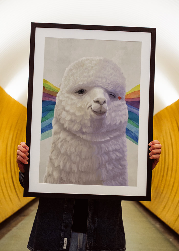 Knipogende Alpaca Meme