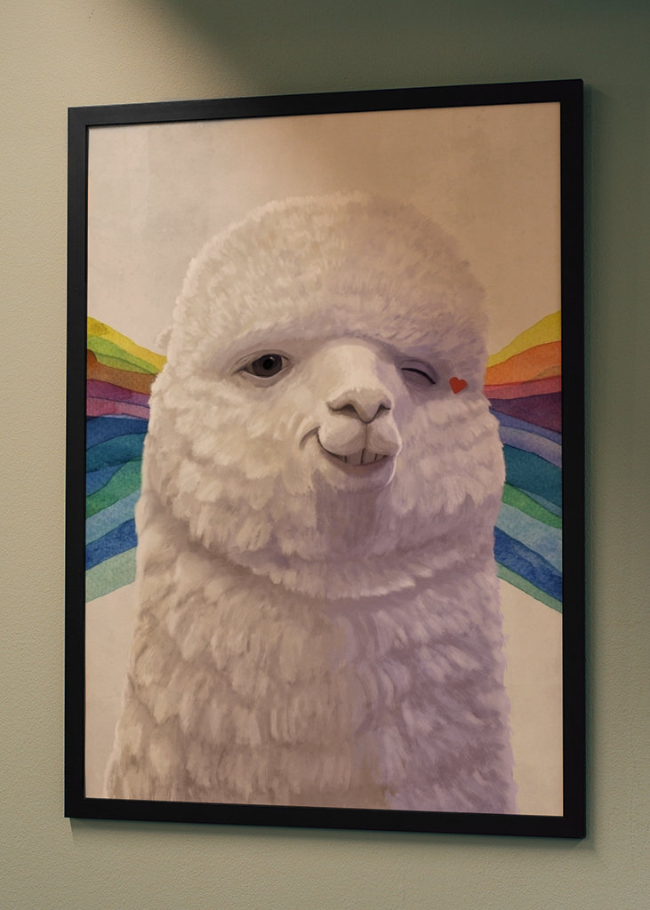 Knipogende Alpaca Meme