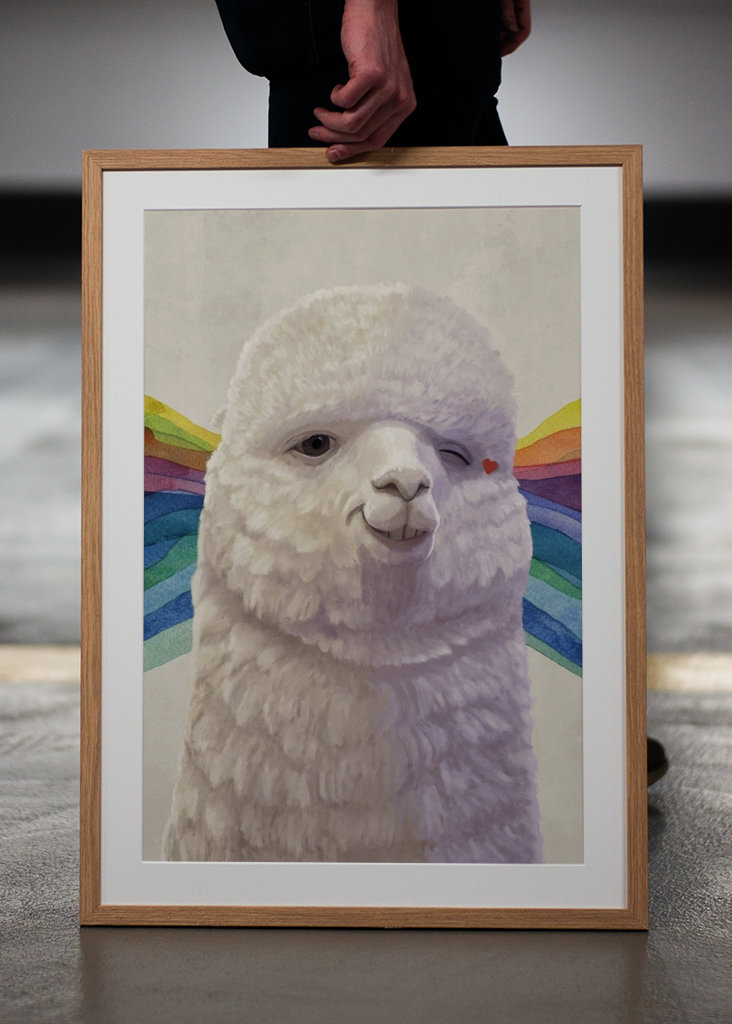 Knipogende Alpaca Meme