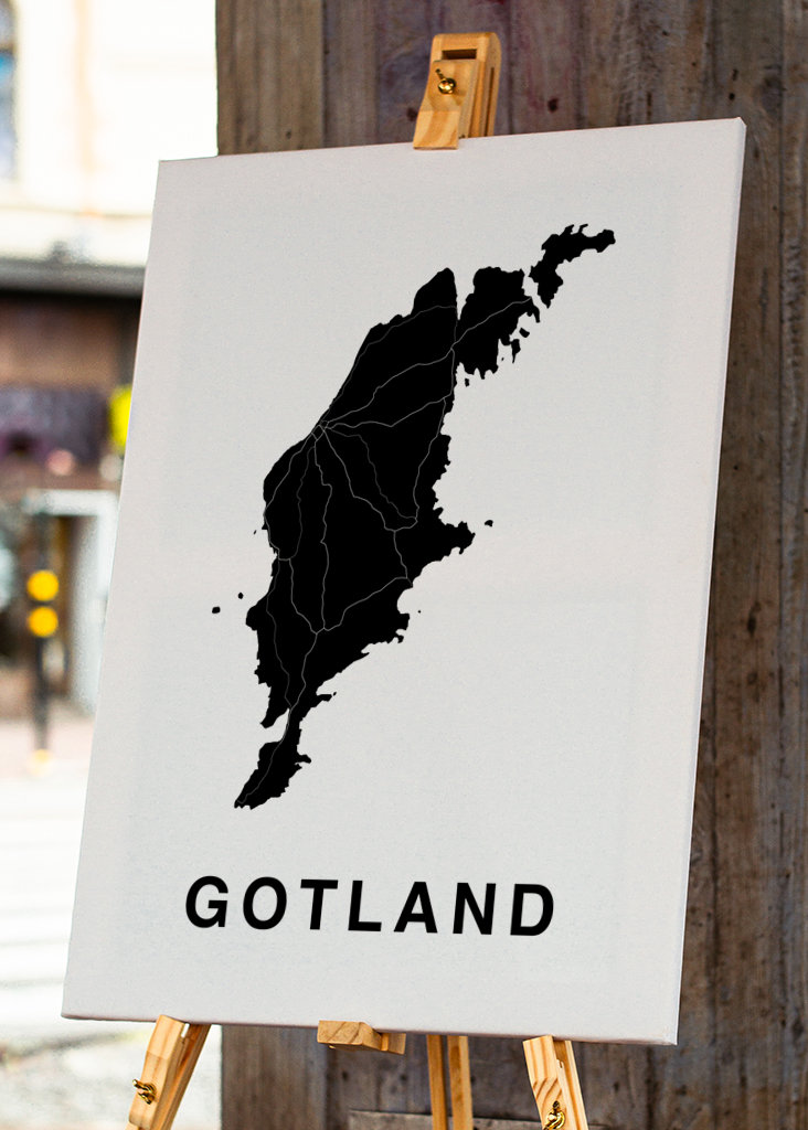 Karta över Gotland