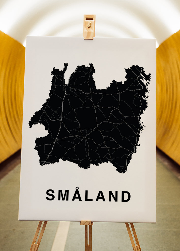 Karta över Småland