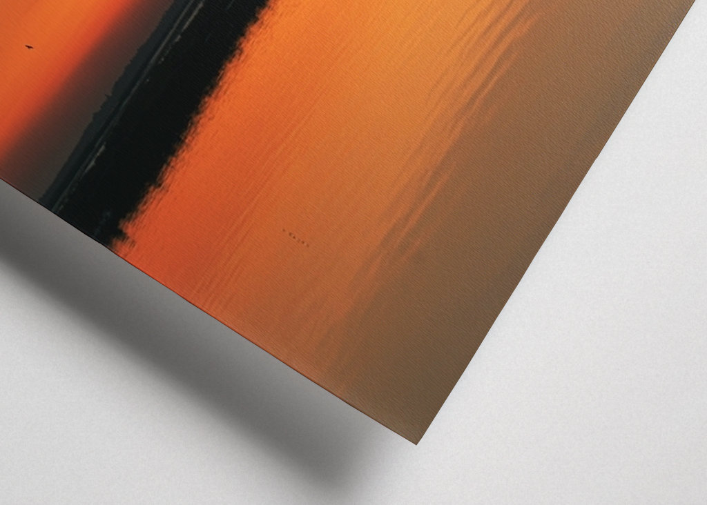 Sonnenuntergang mit Möwe