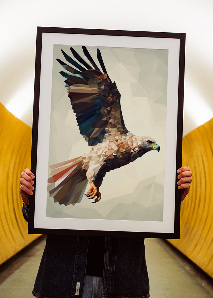 Fliegender Falke - Low Poly