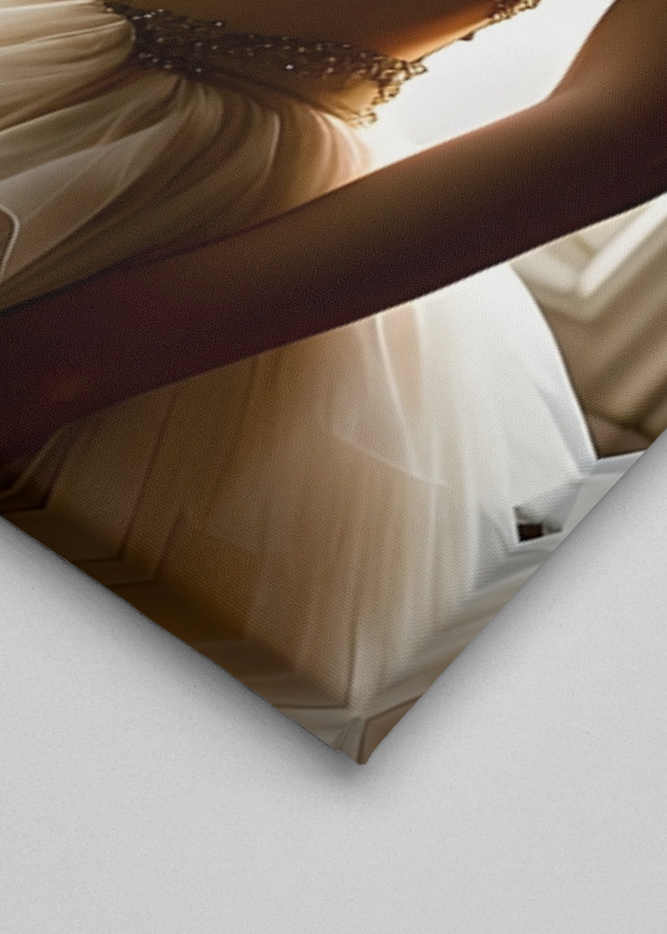 Ballerina in roze en gouden tutu