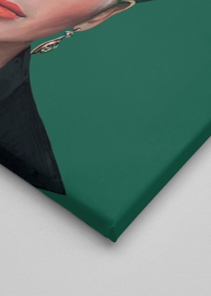 Kvinde med blomster og fugle