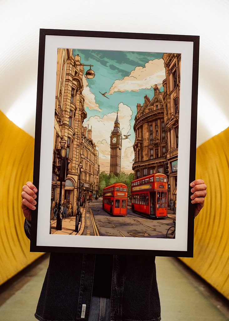 Póster de viaje vintage de Londres