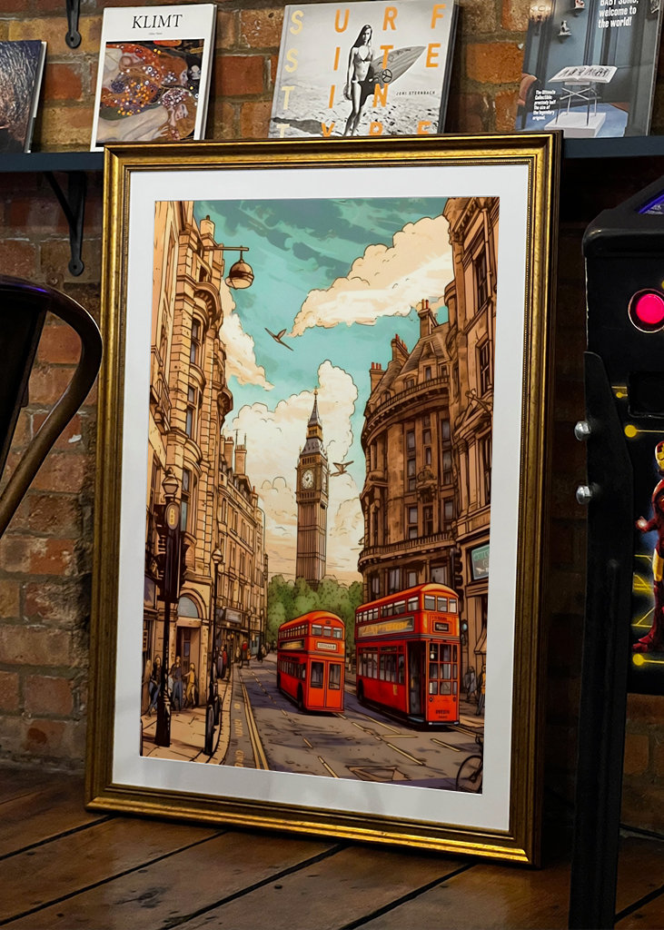 Póster de viaje vintage de Londres