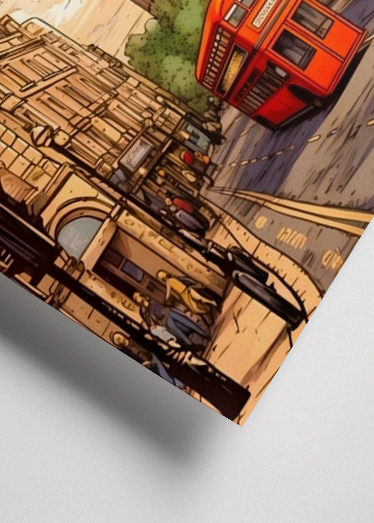 Póster de viaje vintage de Londres