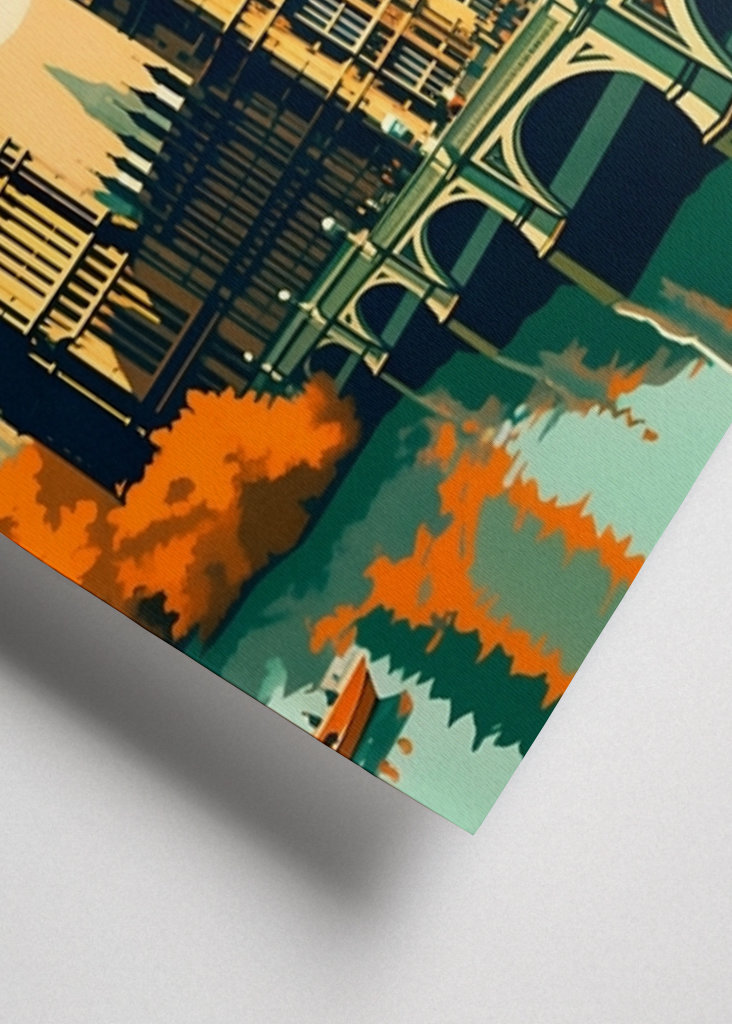 Vintage Londýn Cestovní Plakát