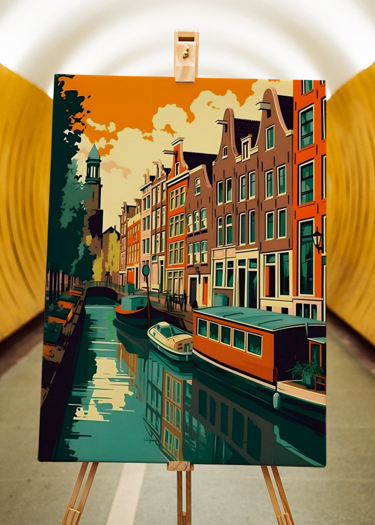 Amsterdam Illustration Poster