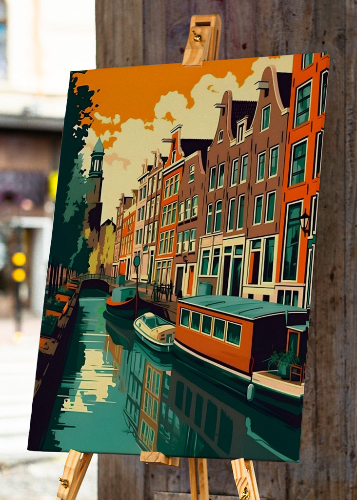 Amsterdam Illustration Poster