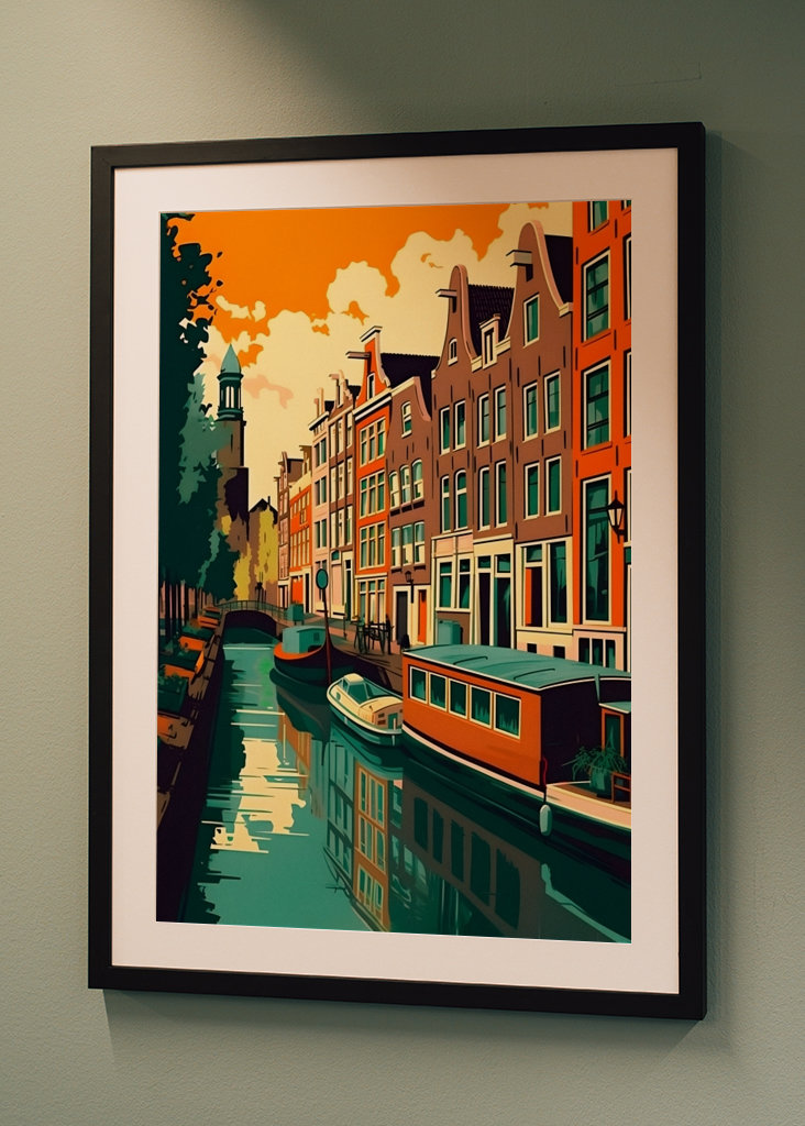 Amsterdam Illustration Poster